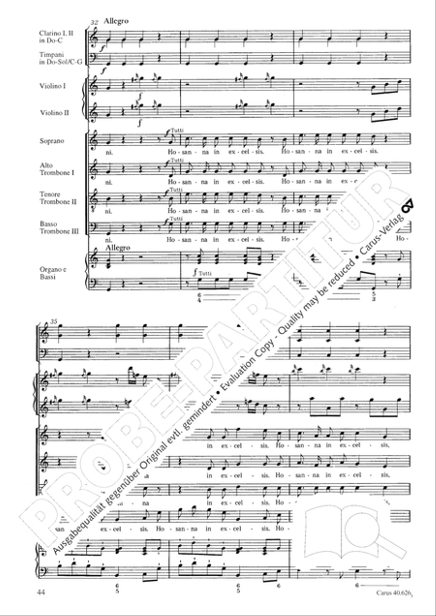 Mass in C Major Mass in C Major 4-Part scores gallery preview page 44