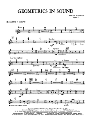 Geometrics in Sound, Op. 29: 3rd & 4th F Horns