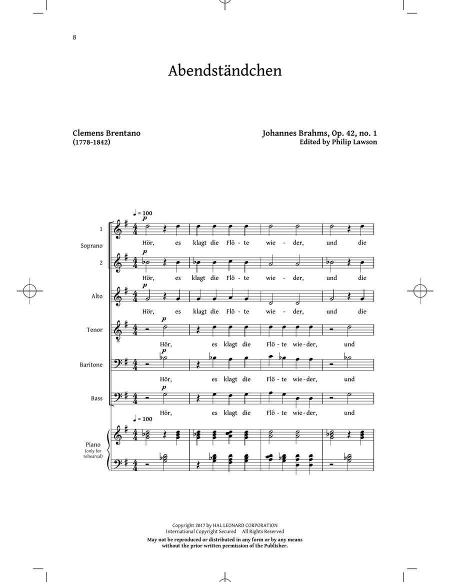 Abendlied, Op. 69, No. 3 Choir scores gallery preview page 6