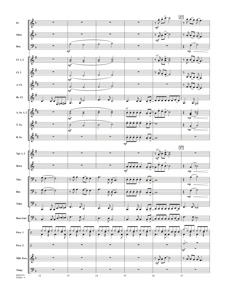 Online - Full Score Online - Full Score Concert Band scores gallery preview page 4