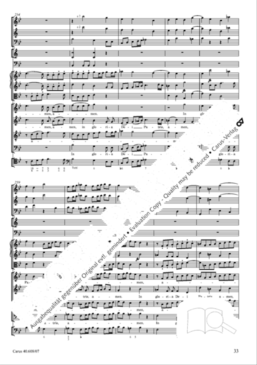 Missa Sancti Bernardi von Offida in B 4-Part scores gallery preview page 48