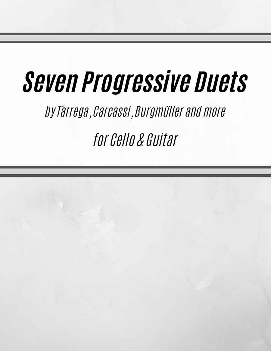 Seven Progressive Duets (for Cello and Guitar) String Duet scores gallery preview page 1