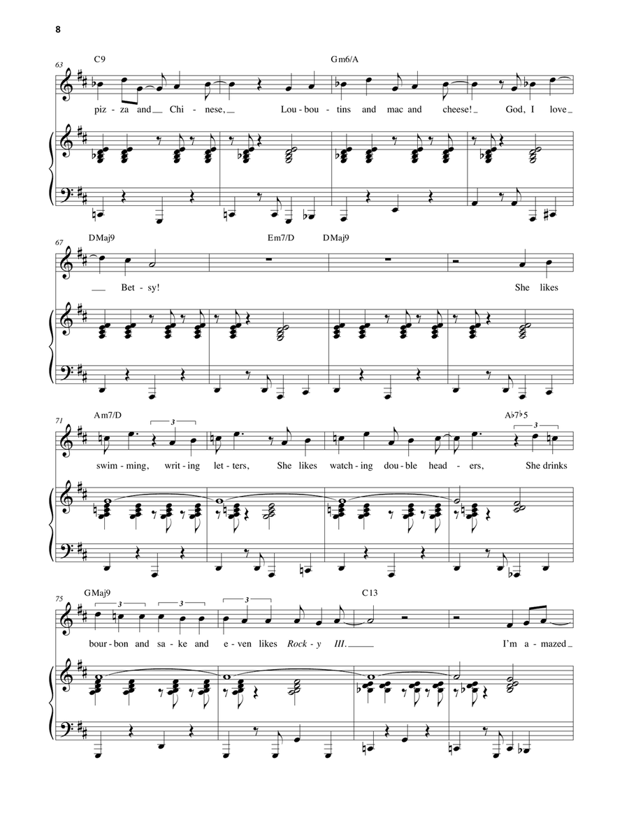 I Love Betsy (from Honeymoon in Vegas) Voice scores gallery preview page 5