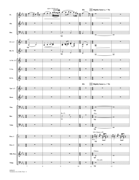 Variations on a Celtic Tune (Mo Ghile Mear) - Full Score