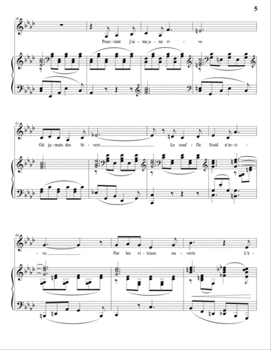 BERLIOZ: La captive (transposed to A-flat major) Voice scores gallery preview page 6