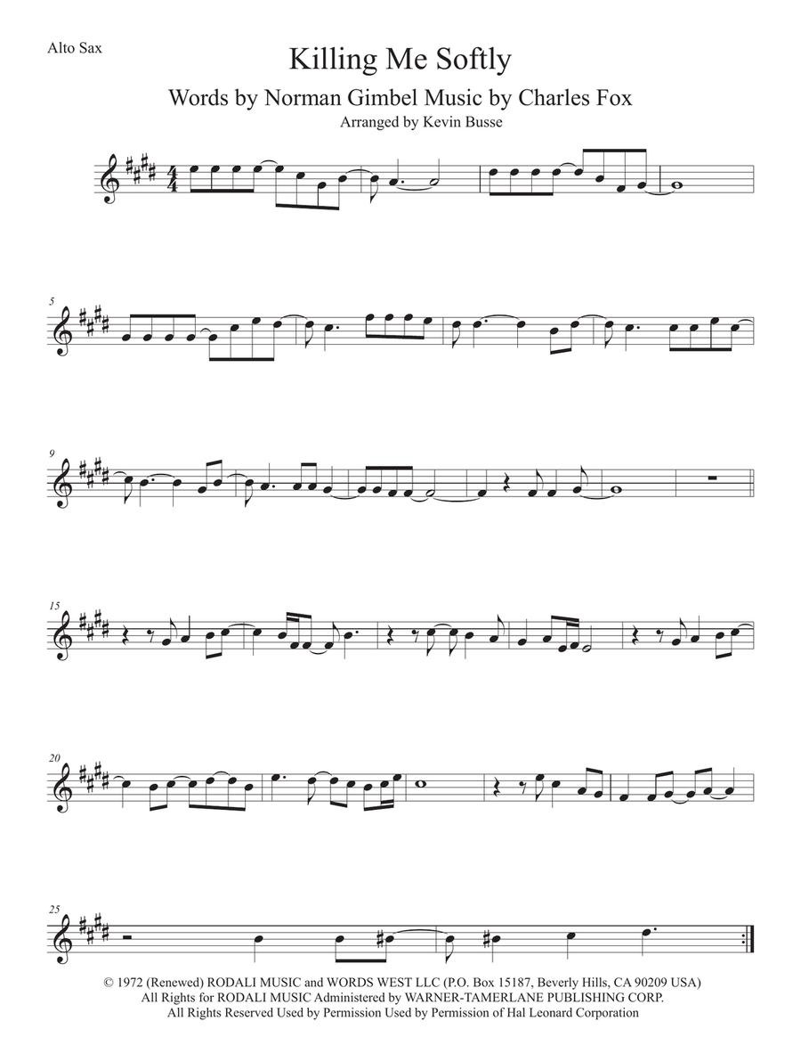 Killing Me Softly With His Song