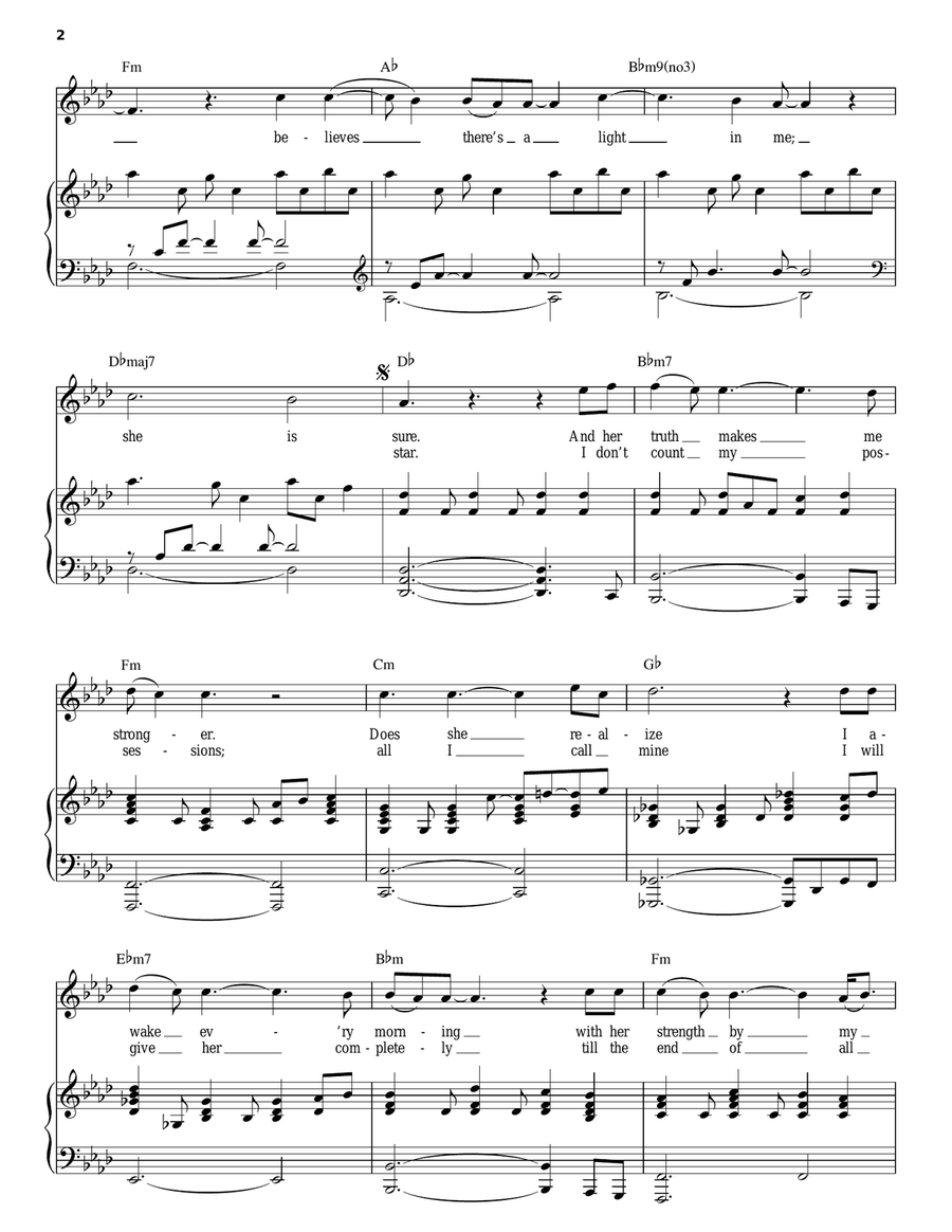 In Her Eyes In Her Eyes Piano, Vocal scores gallery preview page 2