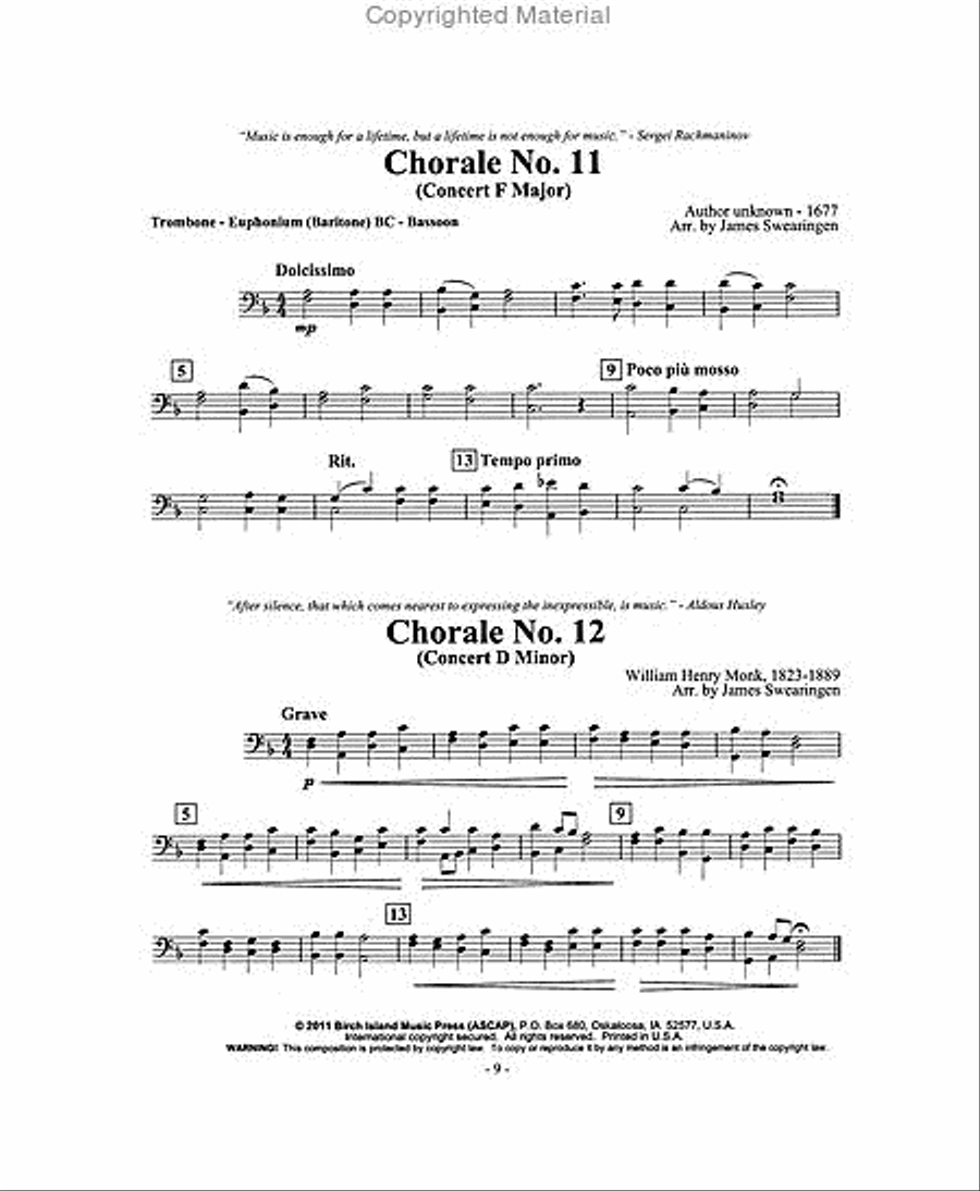 James Swearingen's Classic Chorales for Band Concert Band Methods scores gallery preview page 4