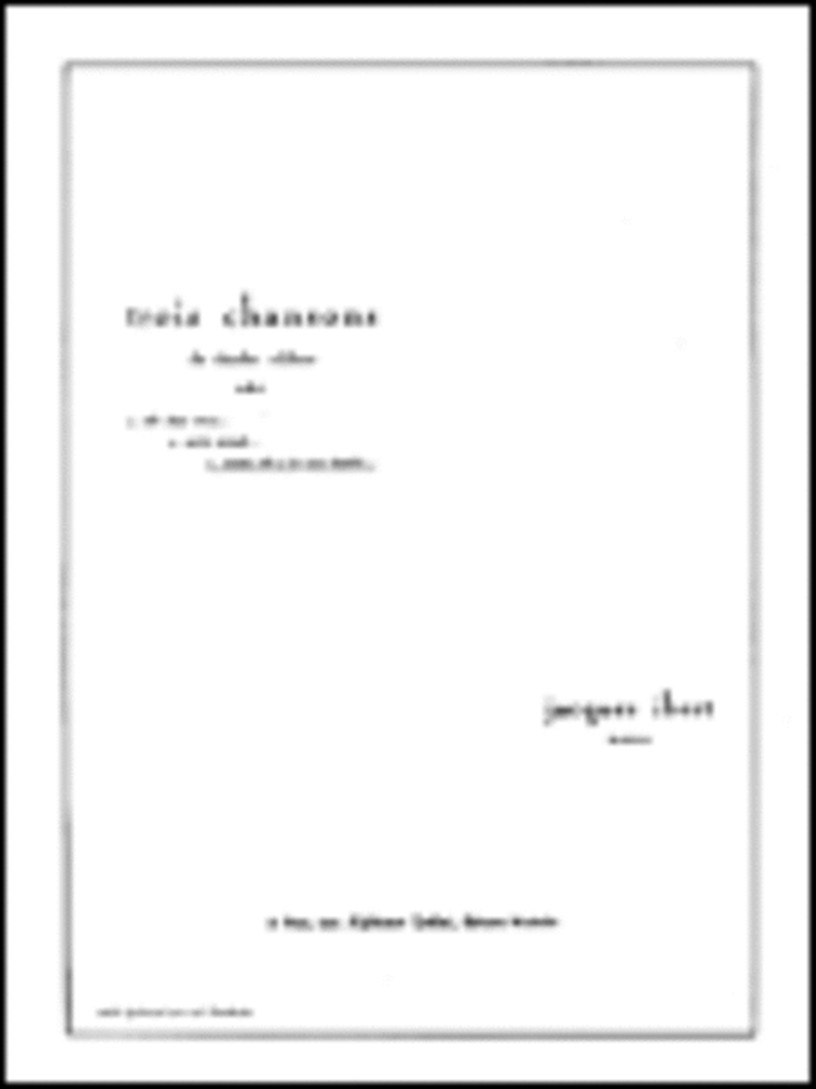 Comme Elle A Les Yeux Bandes - 3 Chanson No. 3 Voice scores gallery preview page 1