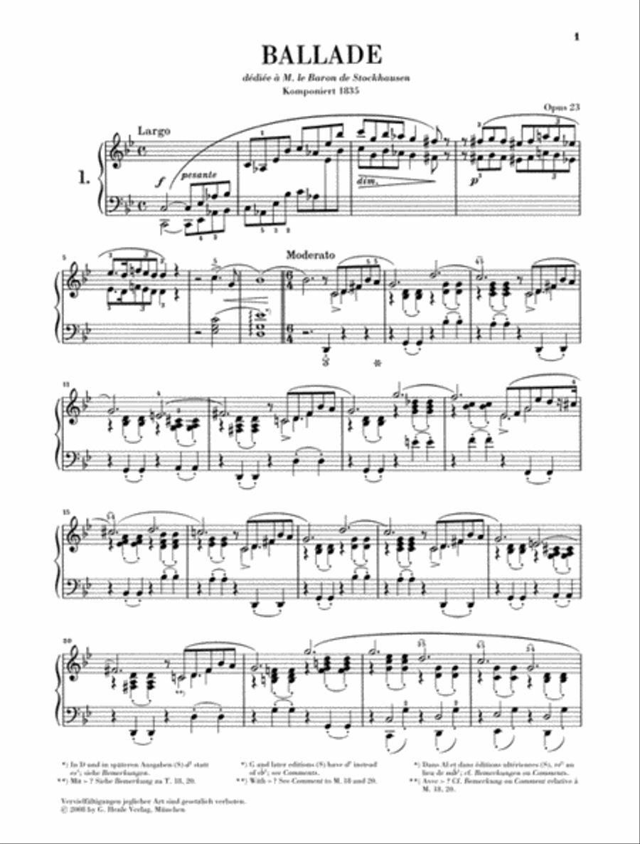 Frederic Chopin – Ballades Piano Solo scores gallery preview page 3