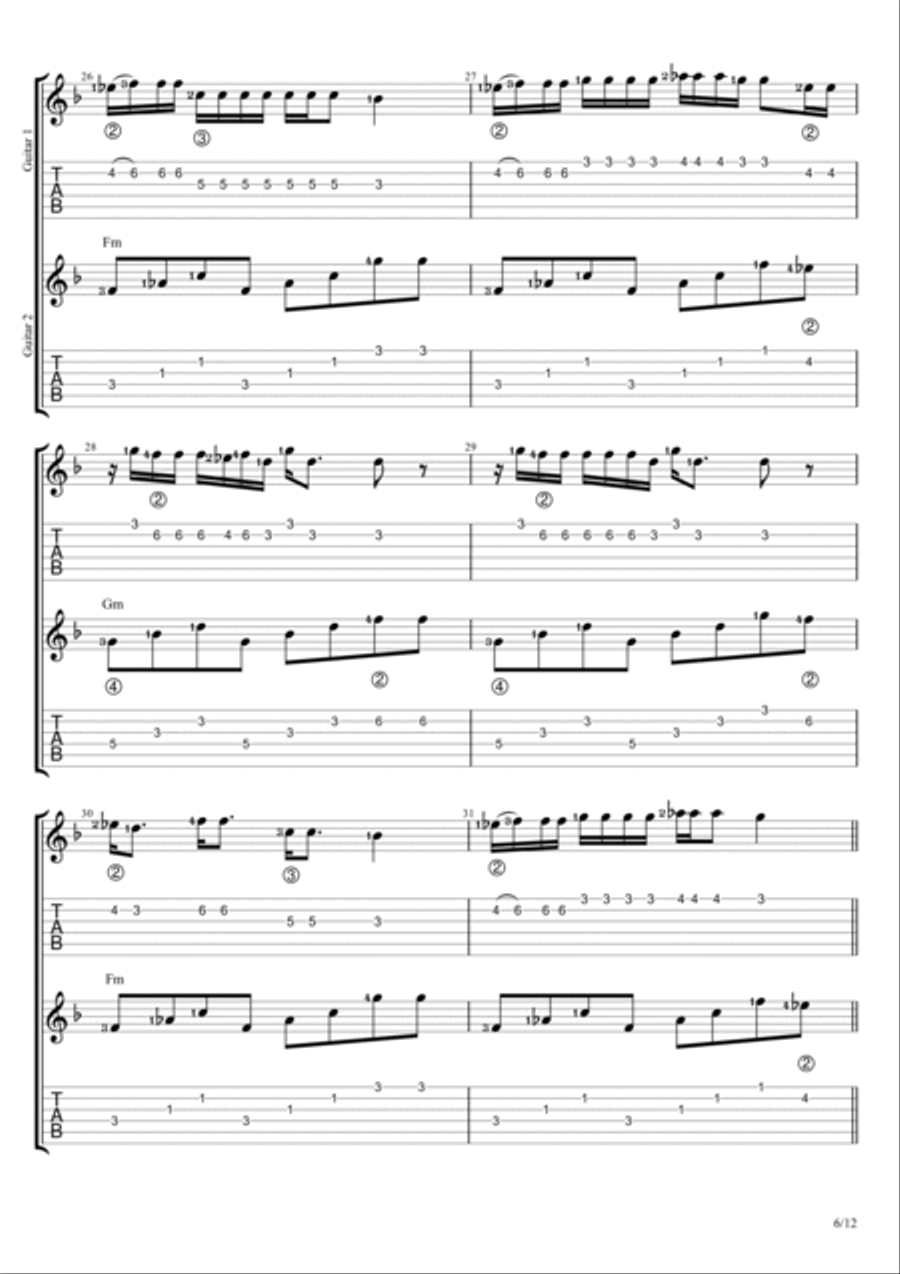 Tomboy Tomboy Guitar Tablature scores gallery preview page 6