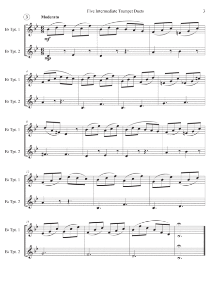 5 Intermediate Trumpet Duets Vol.1 image number null