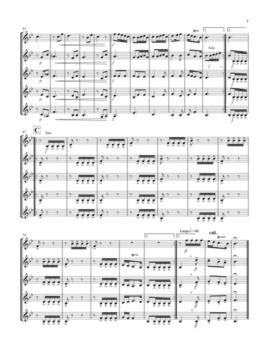 Allegro (from "Sonata for Trumpet") (Bb) (Violin Quintet) image number null
