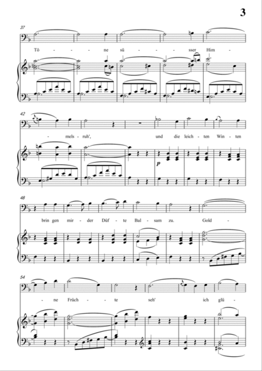 Schubert-Sehnsucht,D.52 in F for Vocal and Piano Voice scores gallery preview page 4