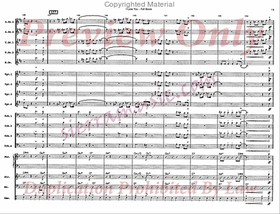 I Love You Big Band scores gallery preview page 16