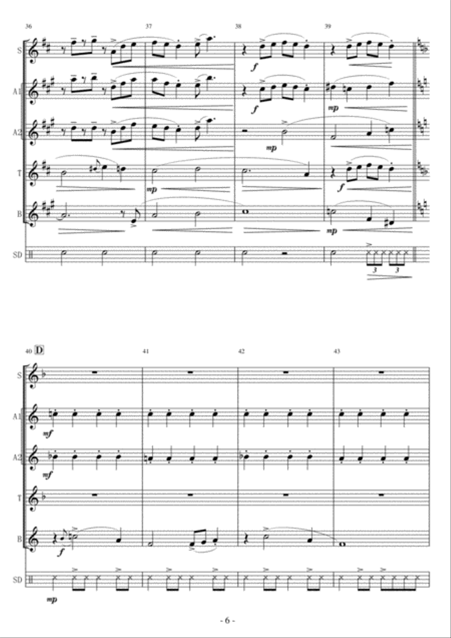 Sesame Street Theme Woodwind Quintet scores gallery preview page 6