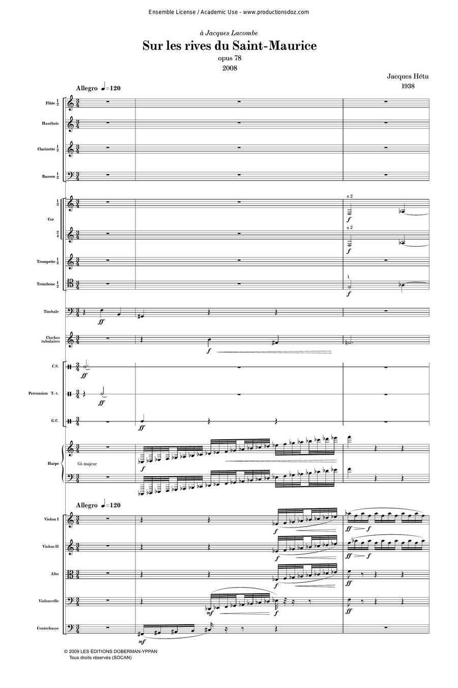 Sur les rives du Saint-Maurice, opus 78 Orchestra scores gallery preview page 5