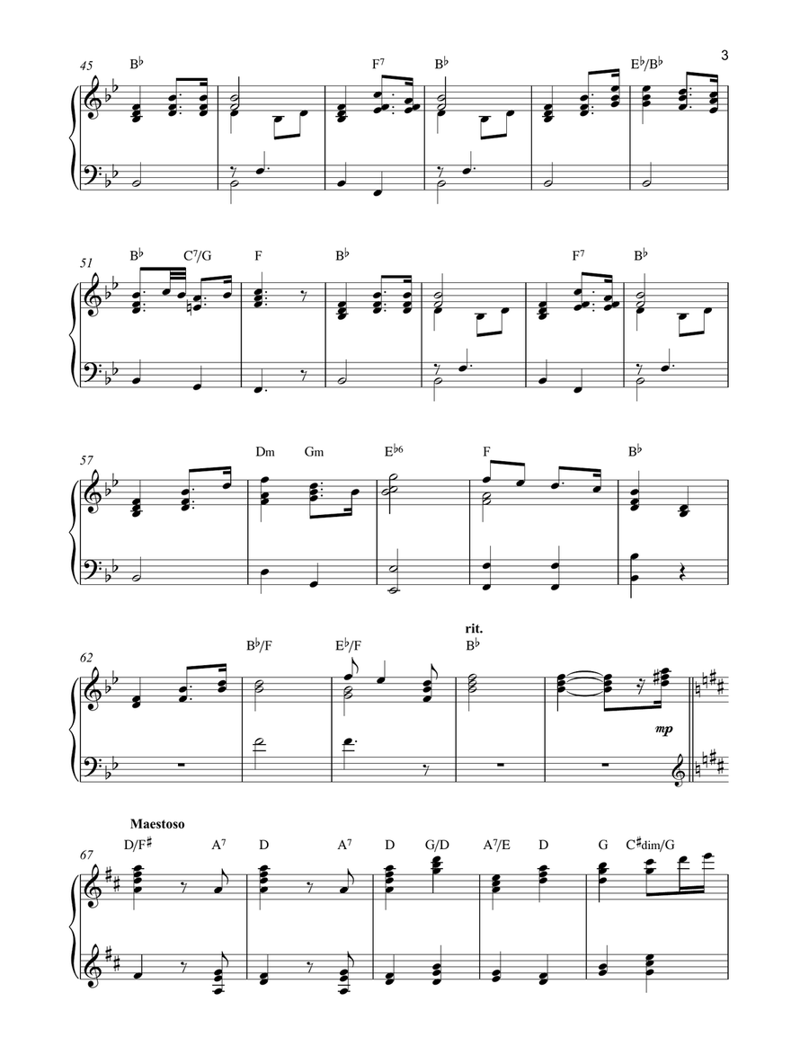 Wedding March (Bridal Chorus) Easy Piano scores gallery preview page 3