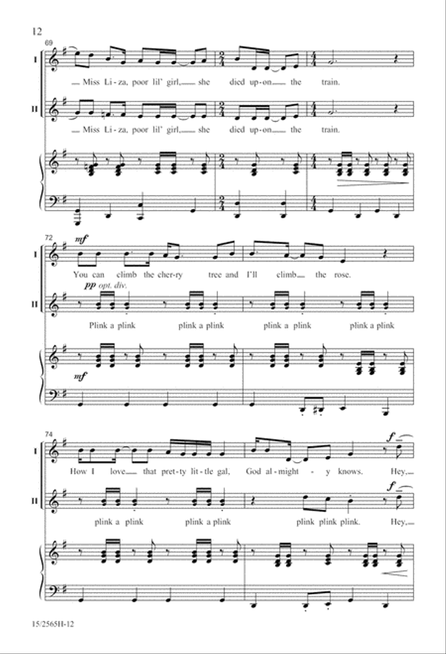 Folk Song Jubilee 2-Part scores gallery preview page 13