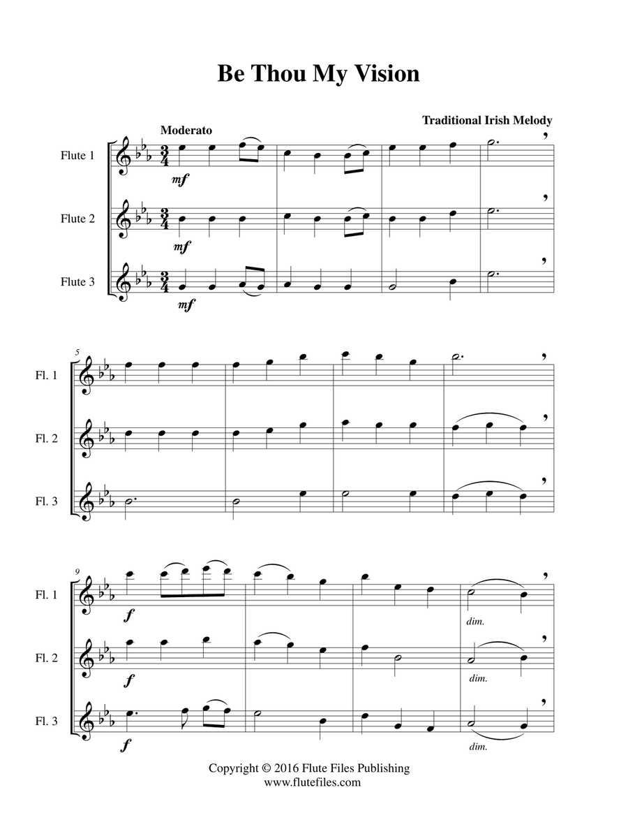 Be Thou My Vision - Flute Trio Flute Trio scores gallery preview page 3