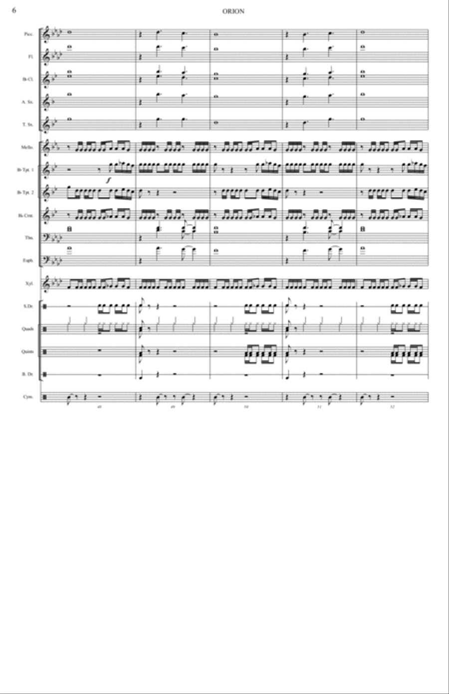 Orion Marching Band scores gallery preview page 6