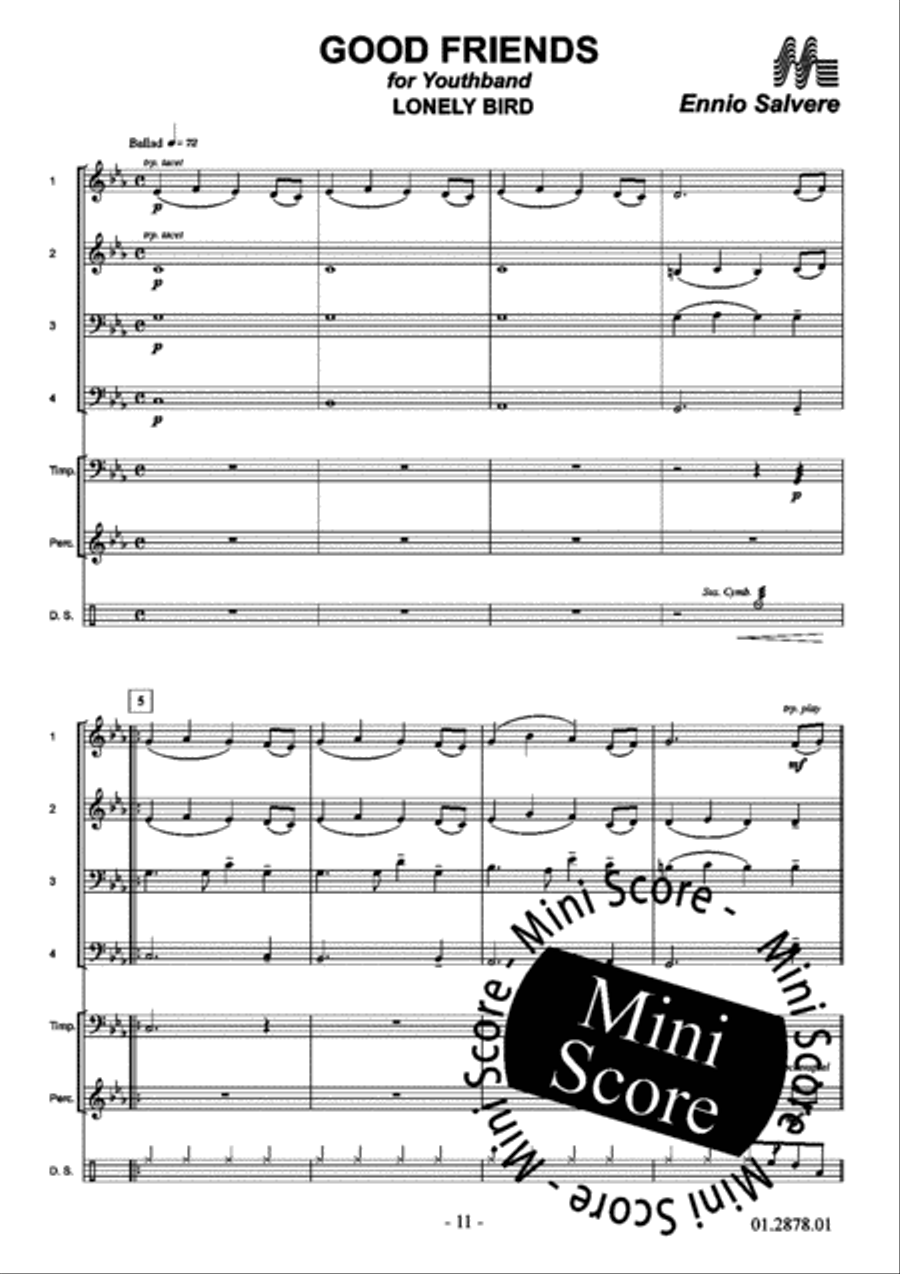 Lonely Bird Fanfare Band scores gallery preview page 5