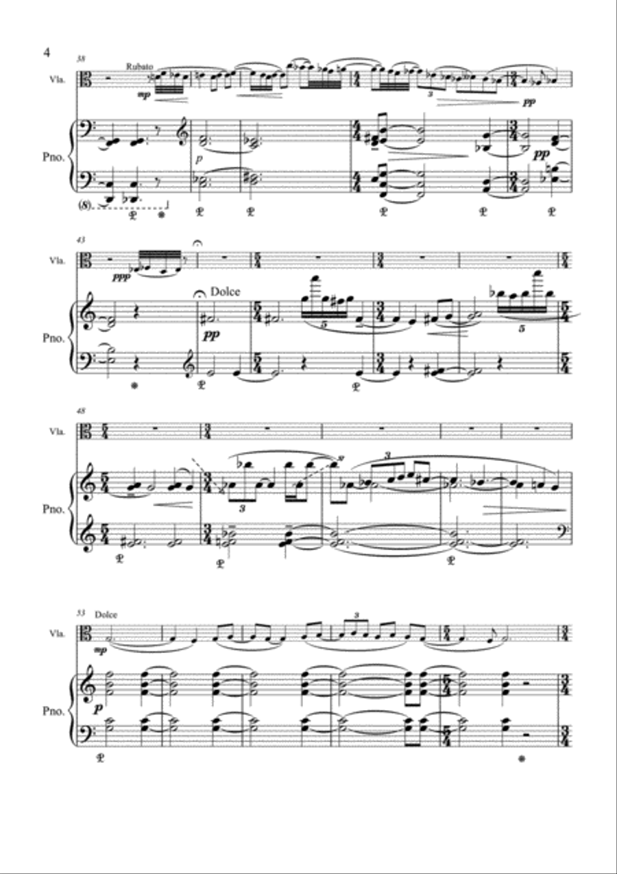 Murray - Solus - Viola & Piano Viola scores gallery preview page 4