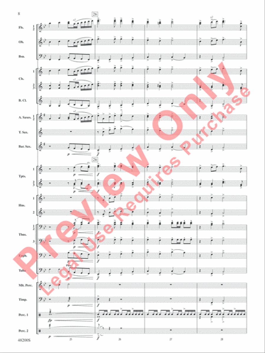 Angels of Joy! Concert Band scores gallery preview page 9