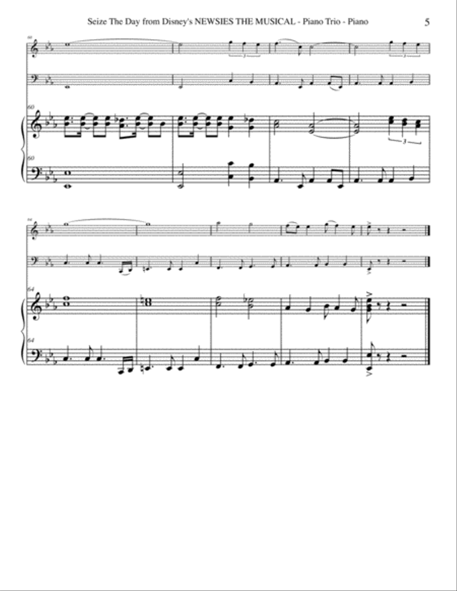 Seize The Day Piano Trio scores gallery preview page 5