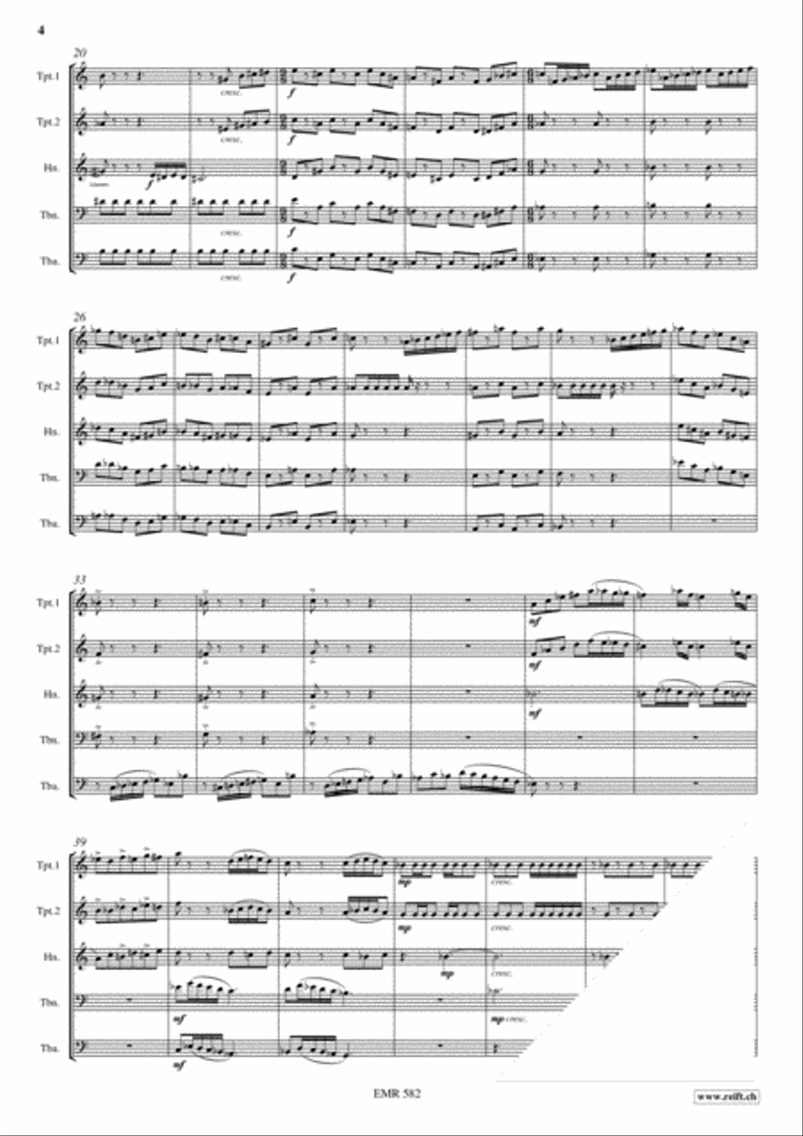 Quintettino No. 1 Brass Quintet scores gallery preview page 4