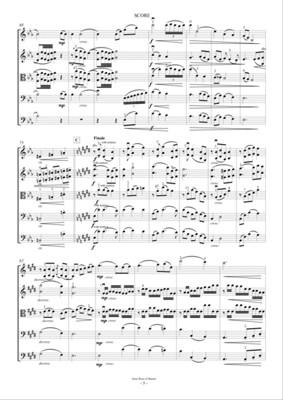 Jesus Rose of Sharon (For String Orchestra) String Orchestra scores gallery preview page 5