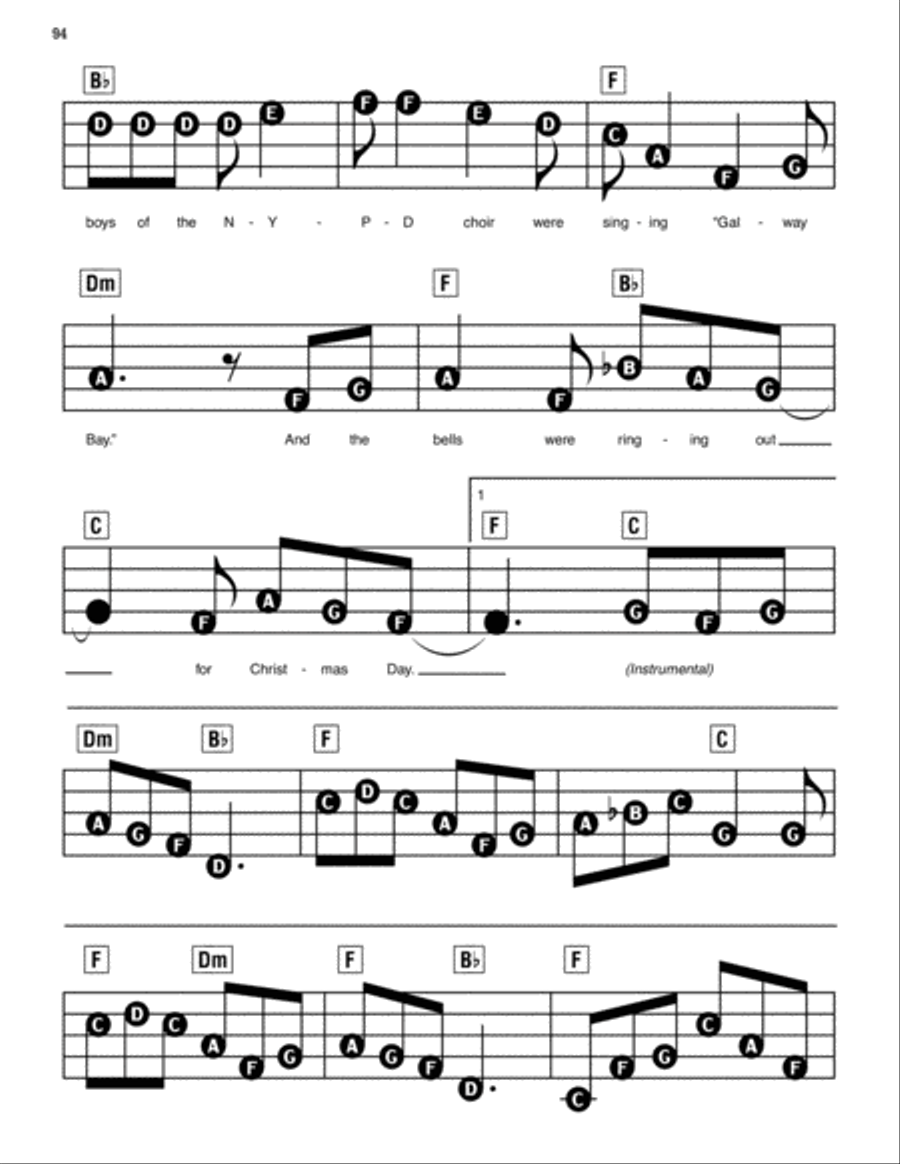 Fairytale Of New York Electronic Keyboard scores gallery preview page 4