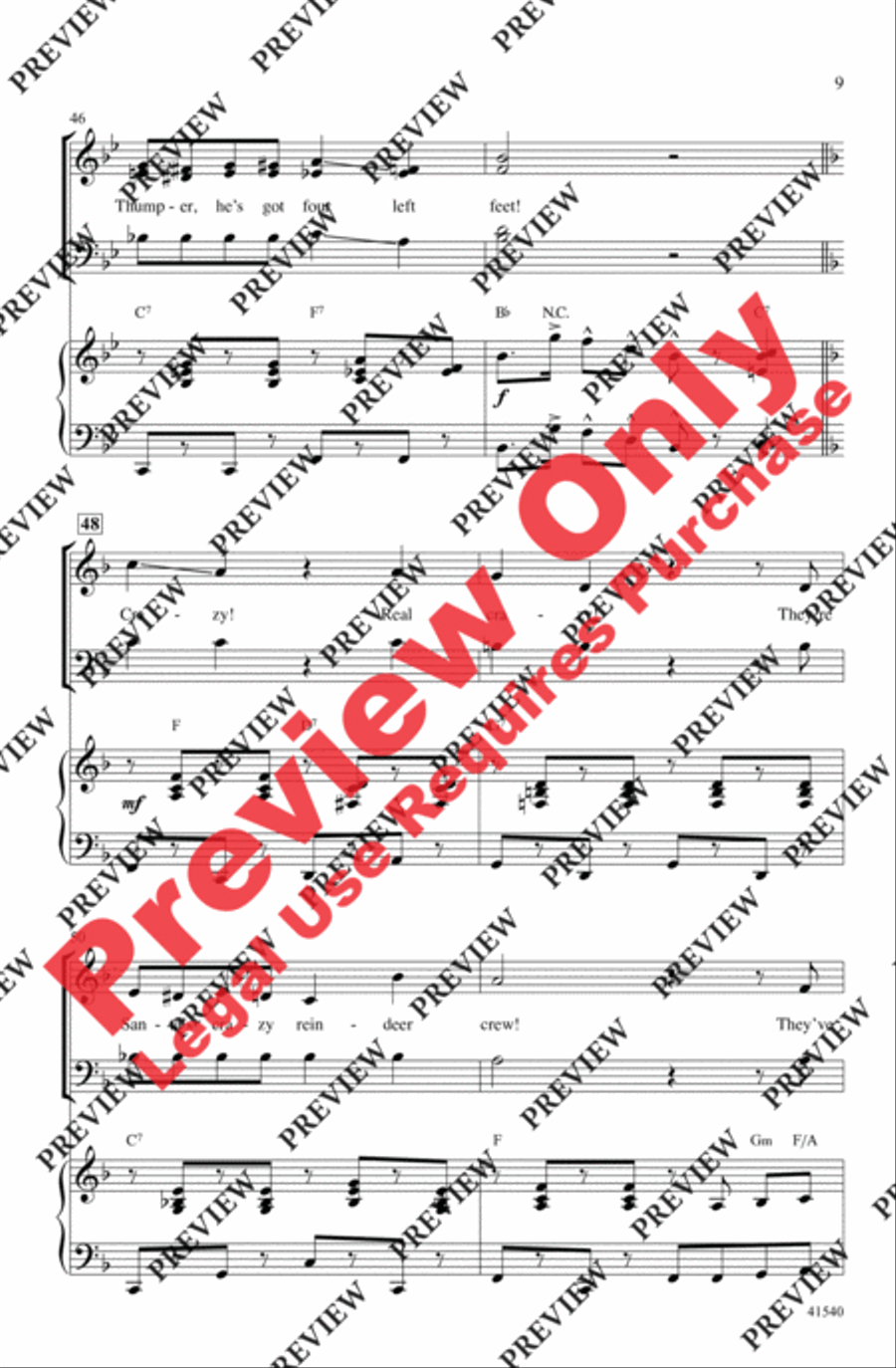Santa's Crazy Reindeer 4-Part scores gallery preview page 9