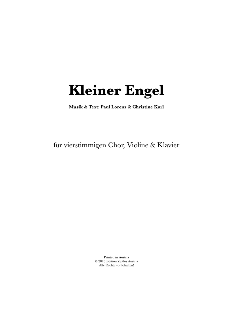 Kleiner Engel 4-Part scores gallery preview page 1