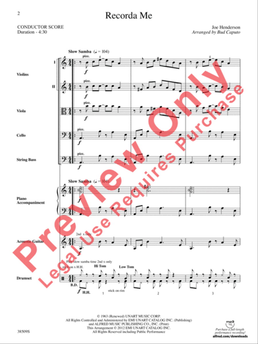 Recorda Me String Orchestra scores gallery preview page 3