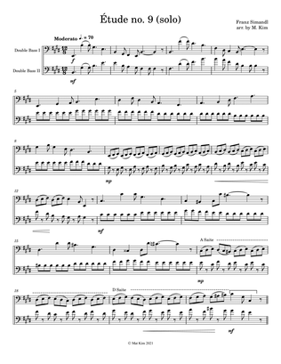 Franz Simandl Étude no. 9 in E Major (Moderato) for Two Double Basses