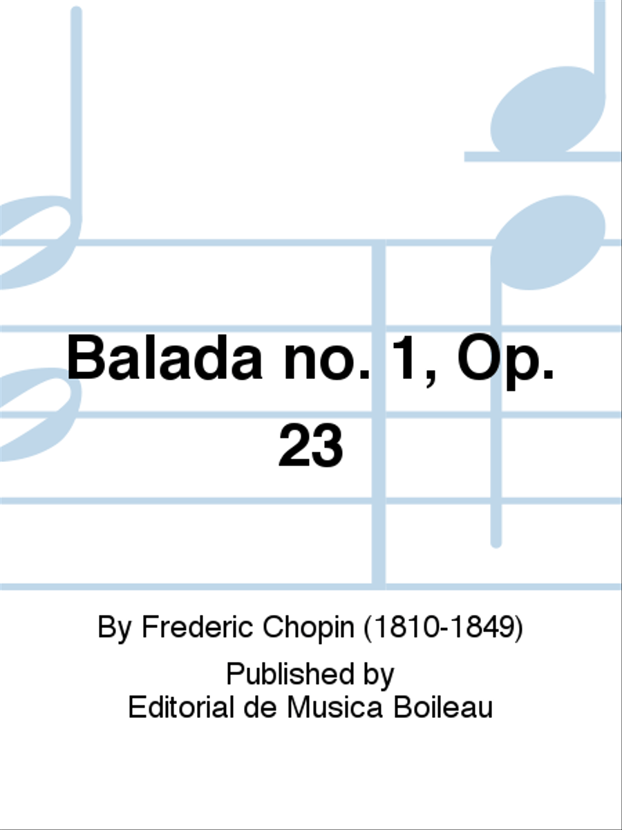 Balada no. 1, Op. 23 Piano Solo scores gallery preview page 1