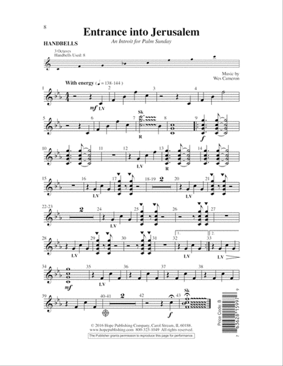 Entrance into Jerusalem 4-Part scores gallery preview page 9
