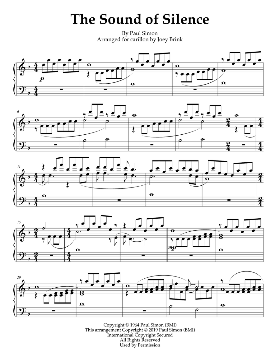The Sound Of Silence Part scores gallery preview page 1