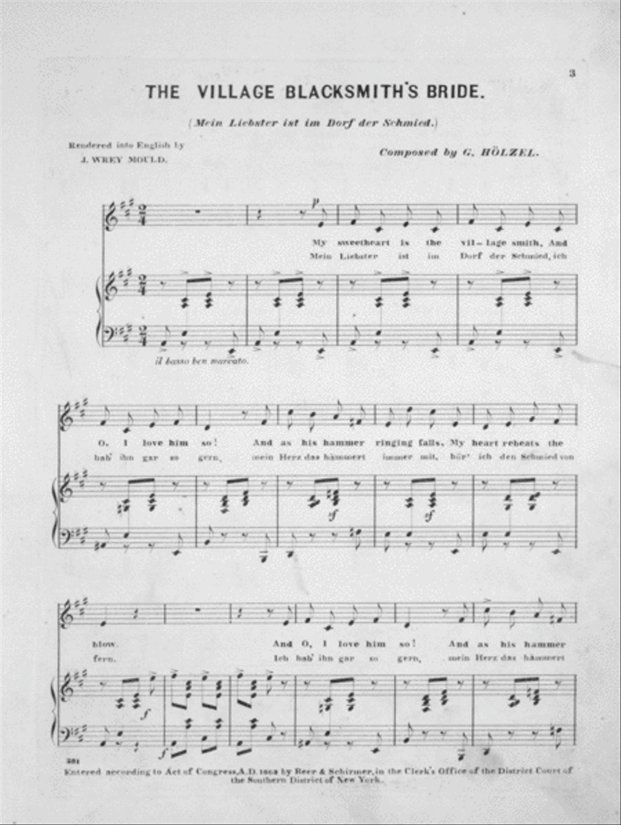 The Village Blacksmith's Bride Voice scores gallery preview page 2