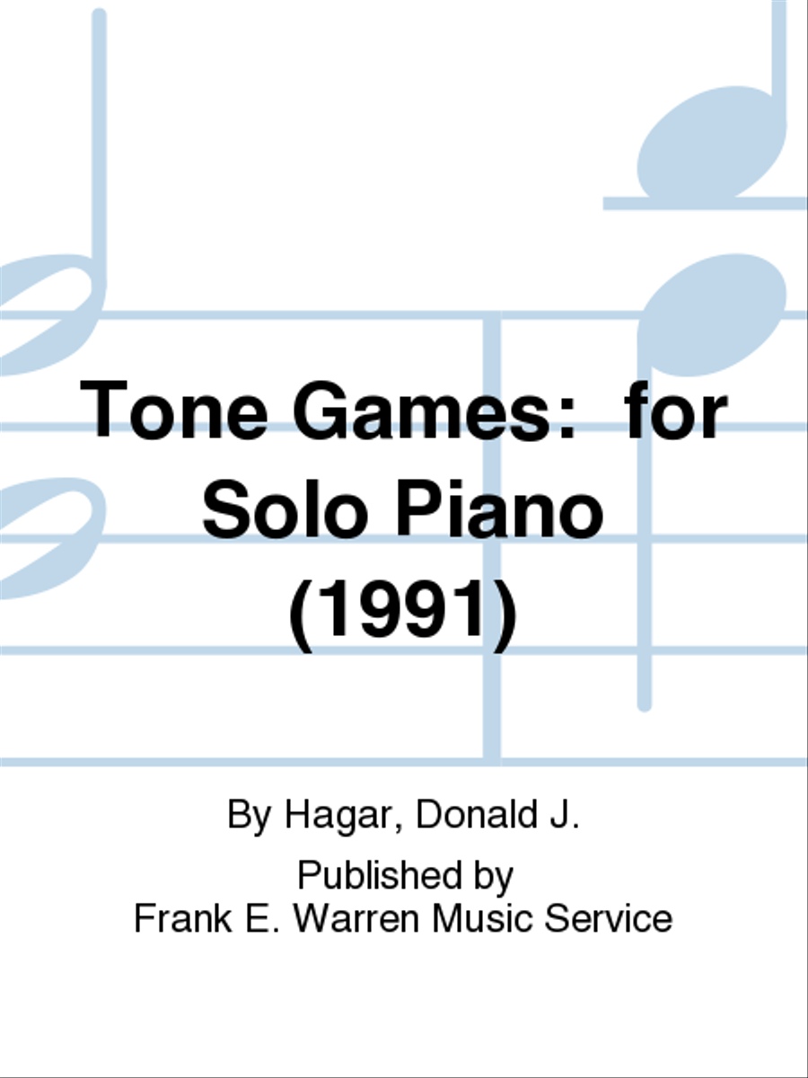Tone Games: for Solo Piano (1991) Piano Solo scores gallery preview page 1