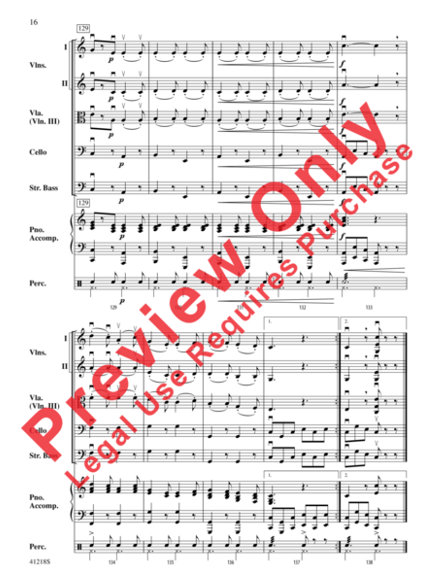 Funiculì, Funiculà String Orchestra scores gallery preview page 17