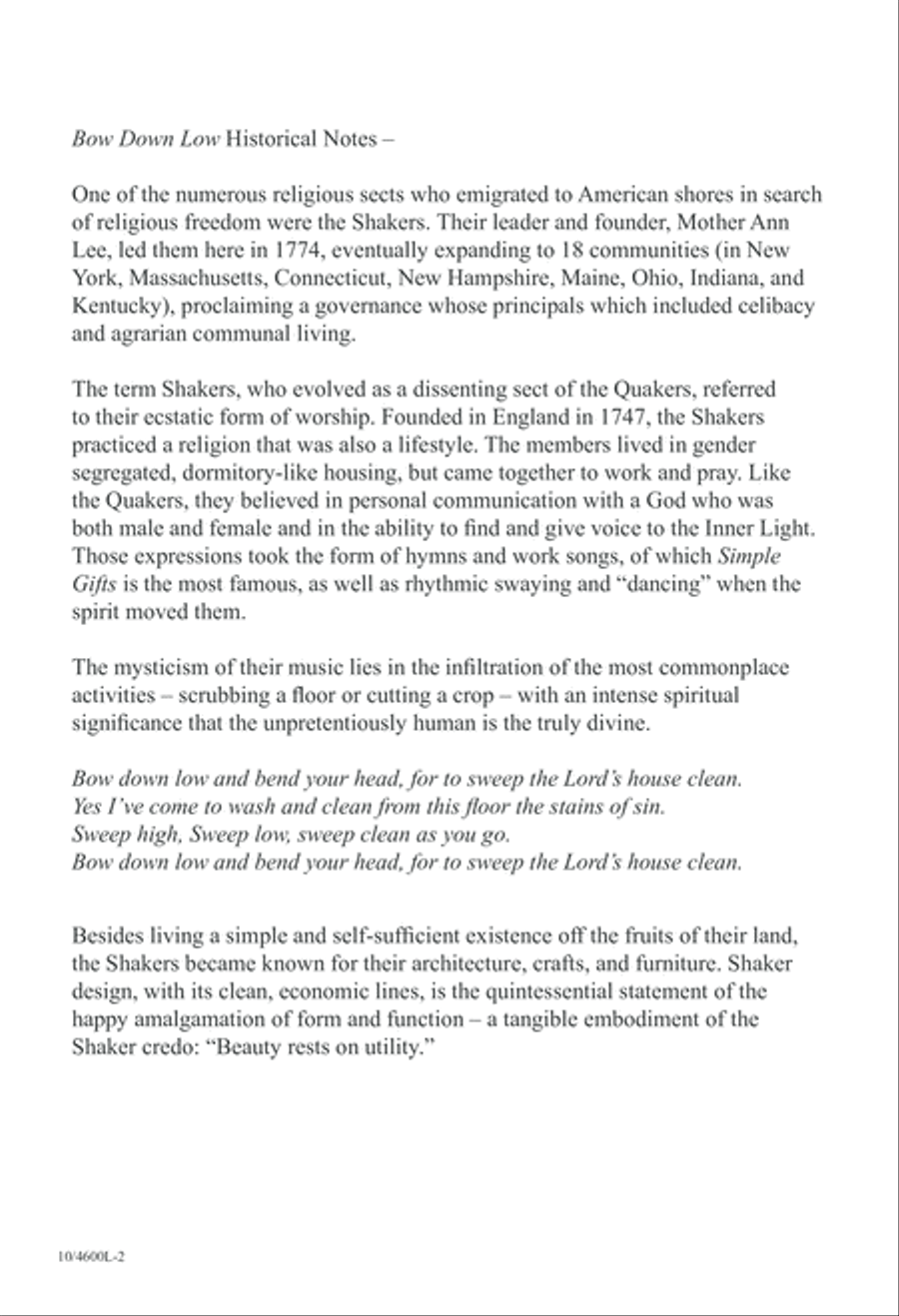 Bow Down Low Bow Down Low Divisi scores gallery preview page 2