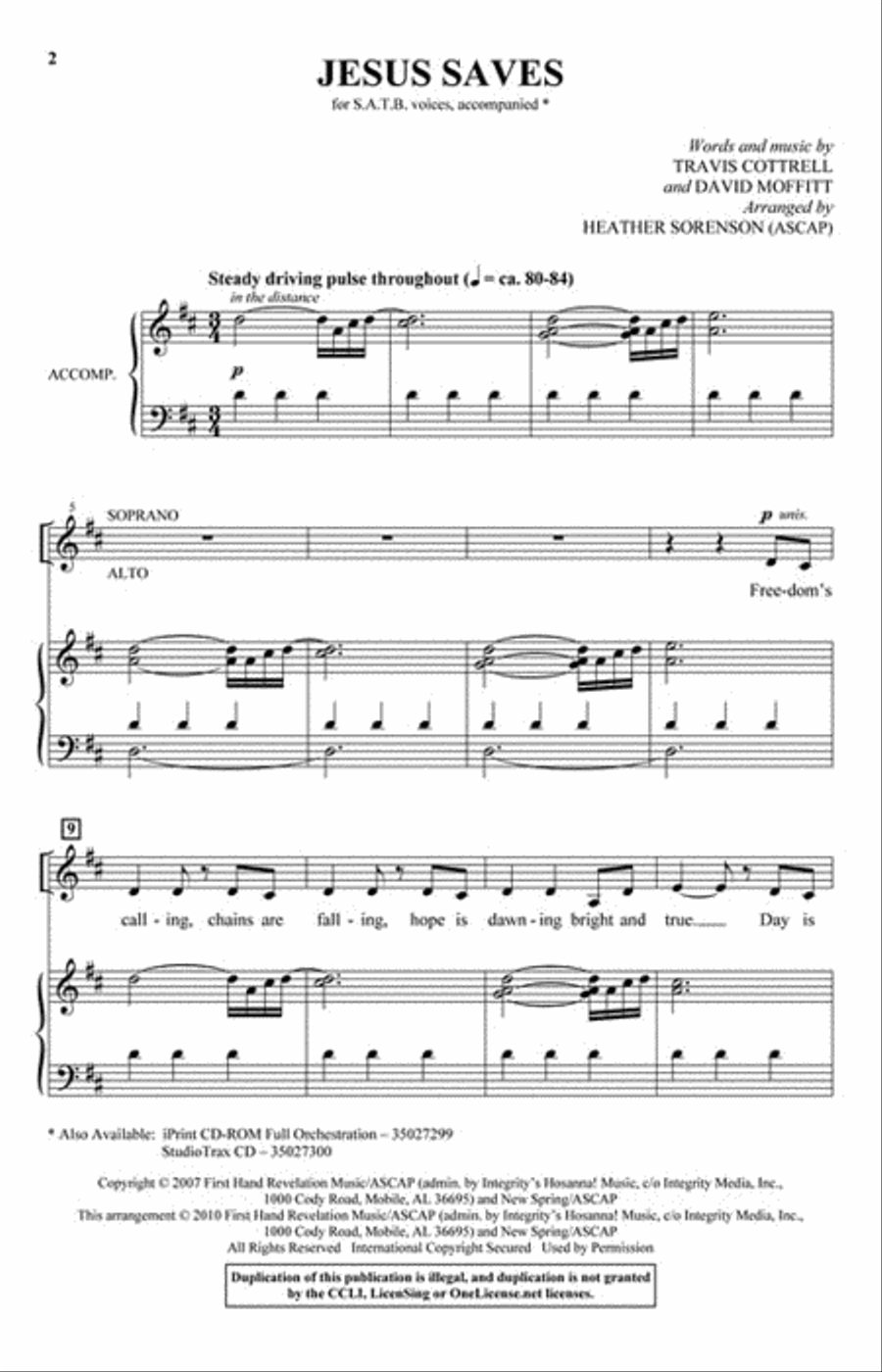 Jesus Saves Choir scores gallery preview page 2