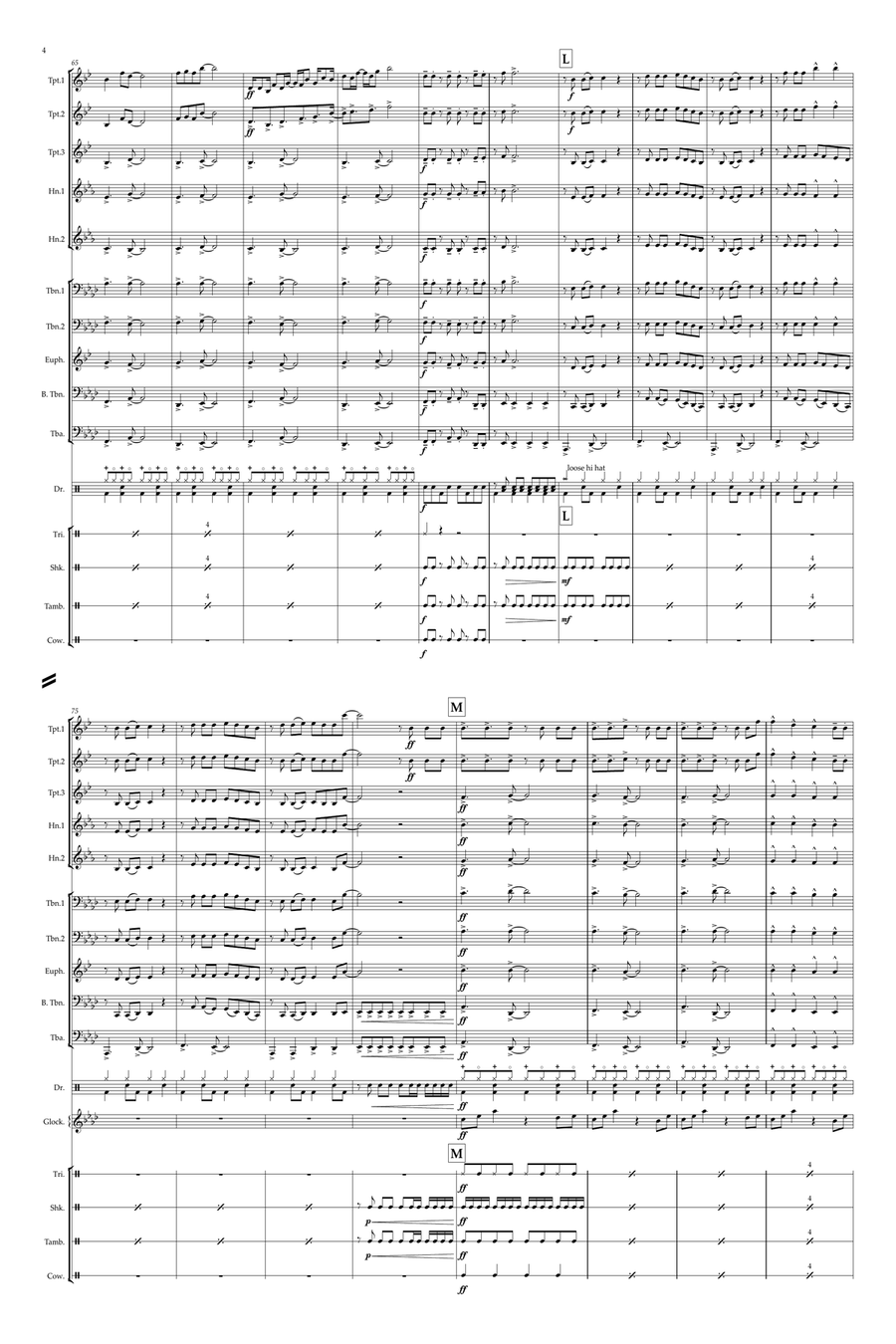 Shut Up And Dance Brass Ensemble scores gallery preview page 4