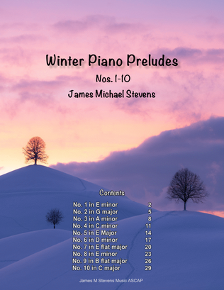 Book cover for Winter Piano Preludes Nos. 1-10 Piano Book