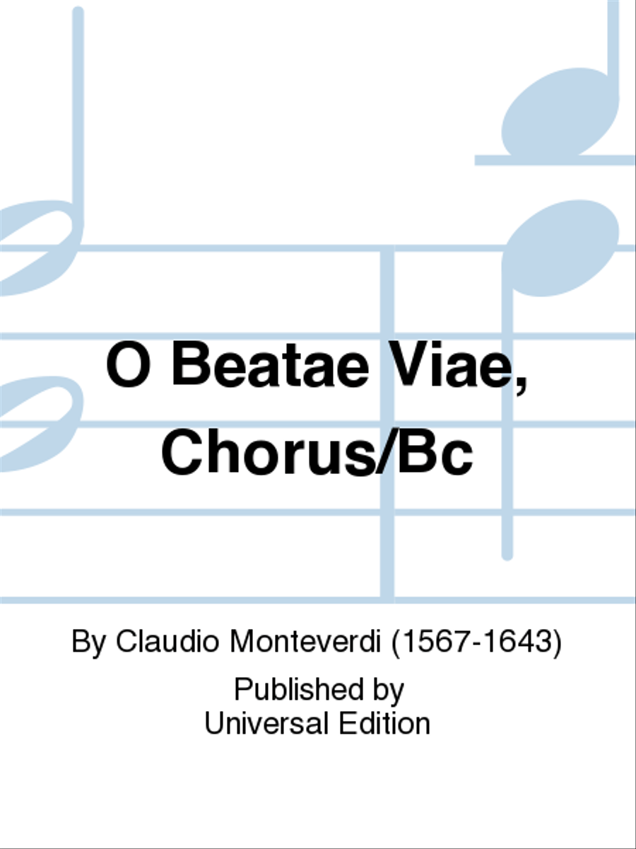 O Beatae Viae, Chorus/Bc Choir scores gallery preview page 1
