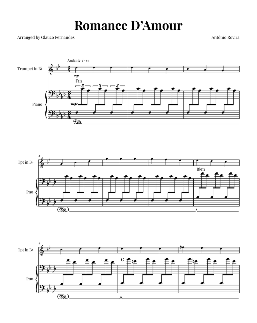 Spanish Romance (Romanza - Romance D'Amor) Chamber Music scores gallery preview page 1