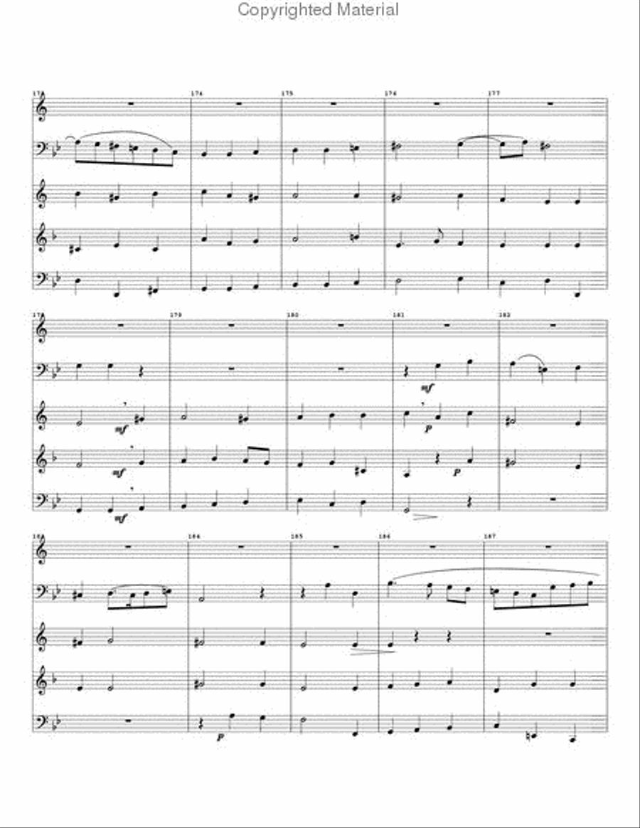 Trumpet Shall Sound in the key of D for Brass Quintet Brass Quintet scores gallery preview page 15