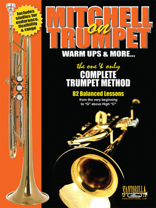 Book cover for Mitchell on Trumpet Warm Ups and More